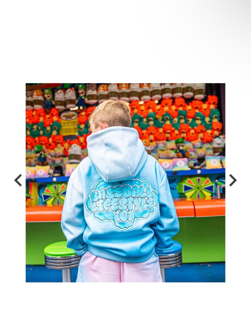 Baseball Lifestyle 101 Boys' Cotton Candy Hoodie - Picture 2 of 5